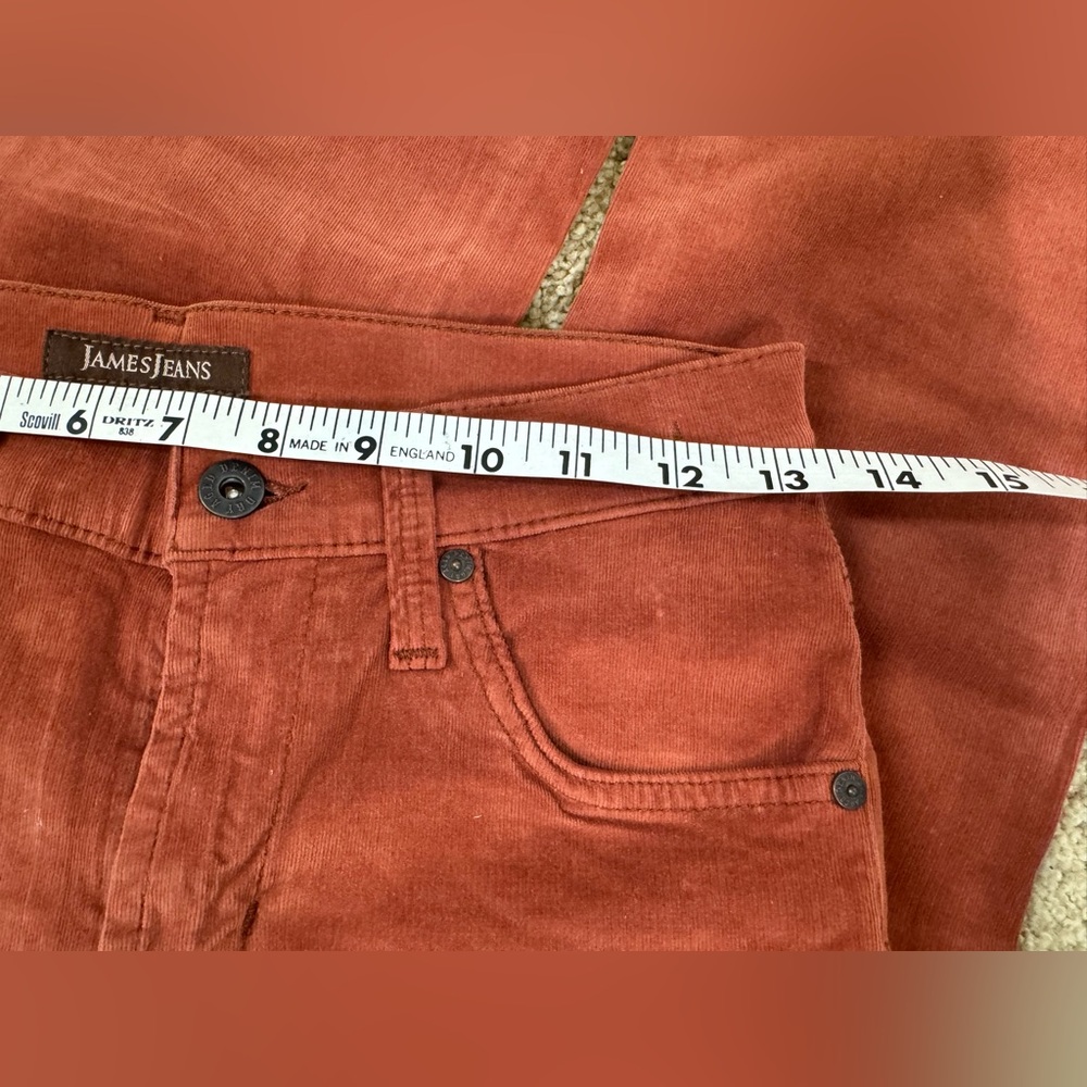 NWT James Jeans Terracotta Micro Corduroy Pants Size 25 Denim Style Womens Soft - Picture 9 of 11